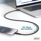 Digitus Cavo di collegamento in silicone USB4 Gen 2x2 USB-C > USB-C Nero
