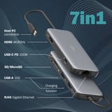 Digitus Docking station USB-C a 7 porte grigio/Nero