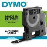Dymo D1 etichette originali | Rotolo da 19 mm x 7 m | stampa bianca su nero | etichette autoadesive per etichettatrice LabelManager | 1 Pezzo, Nastro di scrittura Bianco su nero, Poliestere, Belgio, -18 - 90 °C, DYMO, LabelManager, LabelWriter 450 DUO