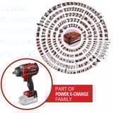 EINHELL Avvitatore a impulsi professionale a batteria IMPAXXO 18/400, 1/2", 18 Volt rosso/Nero