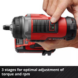 EINHELL Avvitatore a impulsi professionale a batteria IMPAXXO 18/400, 1/2", 18 Volt rosso/Nero