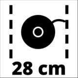 EINHELL GE-CT 18/28 Li-Solo 28 cm Batteria Nero, Rosso rosso/Nero, Tagliabordi, 28 cm, Impugnatura a D con avvolgimento filo, 1,6 mm, 5 m, 8000 Giri/min