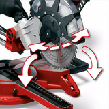 EINHELL Sega combinata da banco scorrevole e ingletatrice, Sega mitra/Troncatrice rosso/Nero
