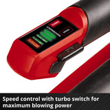 EINHELL Soffiatore per foglie a batteria professionale GP-LB 18/200 Li GK - Solo, 18 Volt rosso/Nero