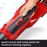 EINHELL Soffiatore per foglie professionale a batteria GP-LB 36/230 Li E BL-Solo, 36Volt (2x18V) rosso/Nero