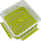 Emsa CLIP & GO XL Contenitore per il pranzo 1,3 L Verde, Trasparente 1 pz trasparente/Verde, Contenitore per il pranzo, Adulto, Verde, Trasparente, Monocromatico, Quadrato, Germania