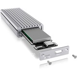 ICY BOX IB-1817MA-C31 Box esterno SSD Argento M.2 alluminio, Box esterno SSD, M.2, PCI Express 3.0, 10 Gbit/s, Collegamento del dispositivo USB, Argento