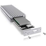 ICY BOX IB-1817MA-C31 Box esterno SSD Argento M.2, Disk enclosure alluminio, Box esterno SSD, M.2, PCI Express 3.0, 10 Gbit/s, Collegamento del dispositivo USB, Argento