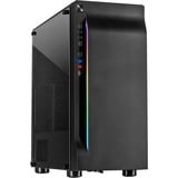 Inter-Tech A-3411 Creek Tower Nero Nero, Tower, PC, Nero, ATX, ITX, micro ATX, Blu, Verde, Rosso, Frontale