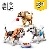 LEGO Creator 31137 Adorabili Cagnolini, Set 3 in 1 con Bassotto, Carlino, Barboncino e altri Animali, Giocattolo da Costruire, Giochi di costruzione Set 3 in 1 con Bassotto, Carlino, Barboncino e altri Animali, Giocattolo da Costruire, Set da costruzione, 7 anno/i, Plastica, 475 pz, 596 g