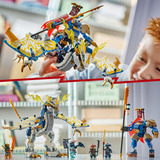 LEGO NINJAGO 71843 Mech Cavalca-Drago di Rogue, con Drago Giocattolo, Mech, 4 Minifigure e Spada Rivelatrice, Idea Regalo 8+, Giochi di costruzione con Drago Giocattolo, Mech, 4 Minifigure e Spada Rivelatrice, Idea Regalo 8+, Set da costruzione, 8 anno/i, Plastica, 584 pz, 710 g