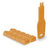 Lindy 47897 clip sicura Bloccaporte + chiave RJ-45 Arancione Acrilonitrile butadiene stirene (ABS) 10 pz, Castello arancione , Bloccaporte + chiave, RJ-45, Arancione, Acrilonitrile butadiene stirene (ABS), 10 pz, Sacchetto di politene