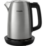 Philips Avance Collection HD9359/90 Bollitore in metallo - Contr. temp. e mant. calore accaio/Nero, 1,7 L, 2200 W, Metallo, Indicatore del livello dell'acqua, Arresto di sicurezza contro il surriscaldamento, Funzione mantieni al caldo