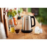 Philips Avance Collection HD9359/90 Bollitore in metallo - Contr. temp. e mant. calore accaio/Nero, 1,7 L, 2200 W, Metallo, Indicatore del livello dell'acqua, Arresto di sicurezza contro il surriscaldamento, Funzione mantieni al caldo