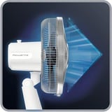 Rowenta Turbo Silence Extreme+ VU2730 Bianco, Ventilatore bianco/Blu, Ventilatore domestico con pale, Bianco, Tavolo, 30 cm, 2700 m³/h, 120°