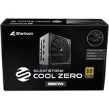 Sharkoon SilentStorm Cool Zero alimentatore per computer 850 W 20+4 pin ATX ATX Nero Nero, 850 W, 100 - 240 V, 50 - 60 Hz, 10 A, Attivo, 120 W