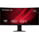 ViewSonic Display VG3419C Monitor PC 86,4 cm (34") 3440 x 1440 Pixel UltraWide Quad HD LED Nero, Monitor LED Nero (opaco), 86,4 cm (34"), 3440 x 1440 Pixel, UltraWide Quad HD, LED, 3,5 ms, Nero
