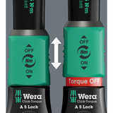 Wera Chiave dinamometrica con cricchetto reversibile Click-Torque Lock A 5 Nero/Verde