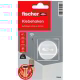 fischer GOW Ganci adesivi Multipack, 3 pezzi, Gancio bianco