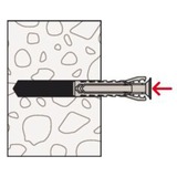 fischer Tasselli SX Plus 8x40 in secchio, Tassello grigio chiaro