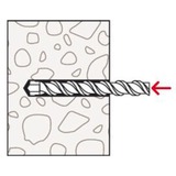 fischer Tasselli SX Plus 8x40 in secchio, Tassello grigio chiaro