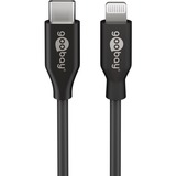 goobay 39428 cavo Lightning 0,5 m Nero Nero, 0,5 m, Lightning, USB C, Maschio, Maschio, Nero