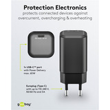 goobay Caricatore rapido USB-C PD GaN Nano 65 W, Caricabatterie Nero