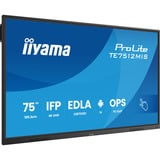 iiyama TE7512MIS-B4AG, Public Display Nero (opaco)