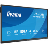 iiyama TE7512MIS-B4AG visualizzatore di messaggi Design chiosco 190,5 cm (75") LCD Wi-Fi 400 cd/m² 4K Ultra HD Nero Touch screen Processore integrato Android 24/7, Public Display Nero (opaco), Design chiosco, 190,5 cm (75"), LCD, 3840 x 2160 Pixel, Wi-Fi, 24/7
