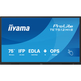 iiyama TE7512MIS-B4AG visualizzatore di messaggi Design chiosco 190,5 cm (75") LCD Wi-Fi 400 cd/m² 4K Ultra HD Nero Touch screen Processore integrato Android 24/7, Public Display Nero (opaco), Design chiosco, 190,5 cm (75"), LCD, 3840 x 2160 Pixel, Wi-Fi, 24/7