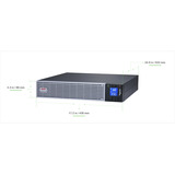 APC Easy UPS On-Line, 3000VA, agli ioni di litio Nero/Argento, Doppia conversione (online), 3 kVA, 2700 W, Sinusoidale, 110 V, 300 V