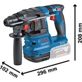Bosch GBH 18V-22 PROFESSIONAL SDS-plus, Trapano a percussione blu/Nero, SDS-plus, 2,2 cm, 1050 Giri/min, 1,9 J, 4675 bpm, 4 - 12 mm