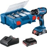 Bosch GSR 18V-45 Professional 500 Giri/min Senza chiave 900 g Nero, Blu, Trapano avvitatore blu/Nero, Trapano con impugnatura a pistola, Senza chiave, Nero, Blu, 1,3 cm, 500 Giri/min, 1,5 mm