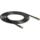 DeLOCK 2m SMA m/f cavo coassiale CFD200 Nero, Adattatore Nero, 2 m, CFD200, SMA, SMA, Nero
