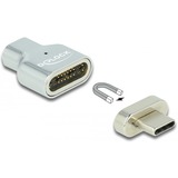 DeLOCK 66433 adattatore per inversione del genere dei cavi Thunderbolt 3/ USB C Argento argento, Thunderbolt 3/ USB C, Thunderbolt 3/ USB C, Argento