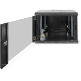 Digitus Alloggiamento a parete serie Unique - 600x600 mm (L x P) Nero, Da parete, 7U, 100 kg, Lucchetti, Griglie, Nero