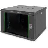 Digitus Alloggiamento a parete serie Unique - 600x600 mm (L x P), IT armadio Nero, Da parete, 7U, 100 kg, Lucchetti, Griglie, Nero
