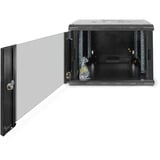 Digitus Alloggiamento a parete serie Unique - 600x600 mm (L x P), IT armadio Nero, Da parete, 7U, 100 kg, Lucchetti, Griglie, Nero