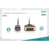 Digitus Cavo adattatore DisplayPort > DVI-D, Interlock Nero