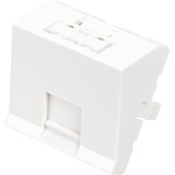 Digitus Piastra frontale 1 porta, 45x45mm, angolata, Copertura bianco