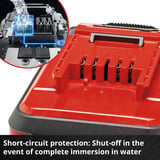 EINHELL Akku Power-X-Change Plus 18Volt 4,0Ah SEALED, Batteria rosso/Nero