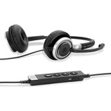 EPOS | Sennheiser | SENNHEISER IMPACT SC 660 ANC USB Auricolare Cablato A Padiglione Musica e Chiamate USB tipo A Nero, Argento Nero/Argento, Cablato, Musica e Chiamate, 50 - 18000 Hz, 110 g, Auricolare, Nero, Argento