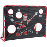 HUDORA Porta da floorball con parete di tiro, Porta di hockey rosso