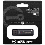 Kingston IronKey Locker+ 50 G2 32 GB, Chiavetta USB antracite