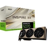 MSI GeForce RTX 5070 12G INSPIRE 3X OC NVIDIA 12 GB GDDR7, Scheda grafica GeForce RTX 5070, 12 GB, GDDR7, 192 bit, 7680 x 4320 Pixel, PCI Express 5.0
