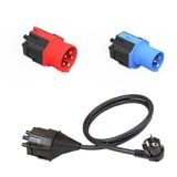 NRGkick Set adattatori spina standard (UE) 16A 5 poli, 16A 3 poli, contatto di terra, Adattatore Nero