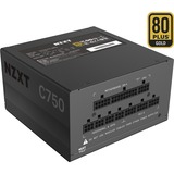 NZXT C750 alimentatore per computer 750 W 24-pin ATX ATX Nero, Alimentatore PC Nero, 750 W, 100 - 240 V, 50/60 Hz, 10 - 5 A, Attivo, 100 W