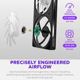 NZXT F360 RGB, Ventola Nero