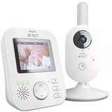 Philips Baby monitor Advanced SCD833/26 con video digitale bianco, IR, 300 m, 50 m, 300 m, FHSS, 2,4 GHz