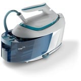Philips PerfectCare 6000 Series PSG6022/20 Ferro generatore di vapore, Stazione stirante bianco/Blu, 2400 W, 500 g/min, SteamGlide Plus, 6,5 bar, 1,8 L, 130 g/min